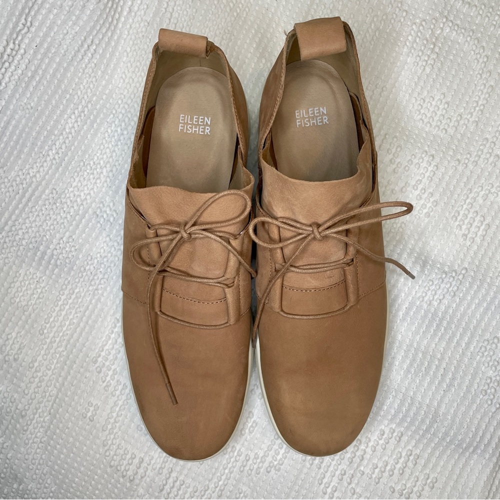 Eileen Fisher Kipling Tumbled Nubuck Sneaker size 10 - Picture 2 of 9